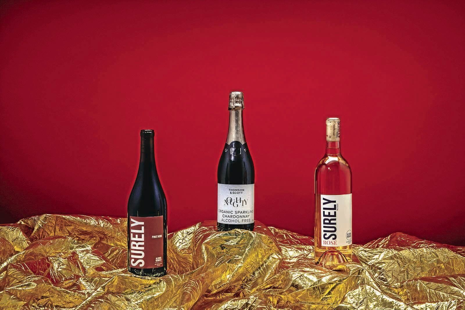 Surely Pinot Noir, Noughty Sparkling Chardonnay and Surely Rose